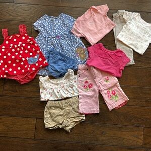 10 Piece Girl's 12M Mix & Match Spring/Summer Bundle Set -  Excellent Condition
